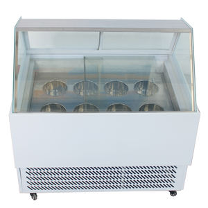 12 finestre di vetro trasparente ad angolo retto ghiacciolo Gelato ad alta produttività vetrina nuova condizione - Product Image 2