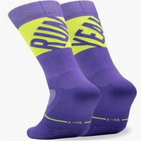 Chaussettes de sport athlétiques personnalisées avec logo, pour la course à pied et le cyclisme, compression, coussinets, jacquard blanc, nylon, chaussettes de trail running
