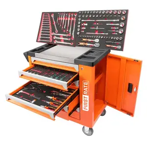 5 drawers tool cabinet workshop tool trolley and box with hand tools sets wrench