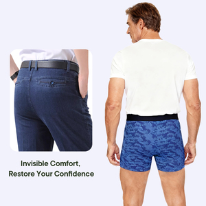 लिनिमिस पुरुषों के मूत्र असंयम अंडरवियर लुभावनी मध्य-वृद्धि लीक-प्रूफ धोने योग्य बॉक्सर संक्षिप्त - Product Image 3
