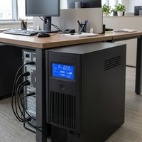 Fuente de Alimentación UPS Personalizada con Batería de Fosfato de Hierro y Litio de 2KVA para Oficina, Monitoreo, Respaldo de Computadora, Energía Ininterrumpida