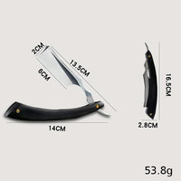 SPOLO 08G Rasoir droit professionnel avancé en acier inoxydable pour barbier, couteau de rasage pliable pour la sculpture de la barbe