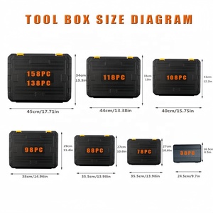 Kit d'outils complet pour la maison et les véhicules CiHOO de 88 pièces avec composants métalliques, marteau, pinces, clés <span class=keywords><strong>à</strong></span> douilles et plus encore, dans un coffret rigide - Product Image 5