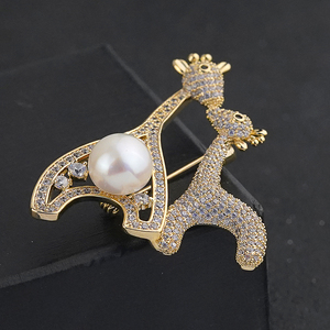 Broche de Lujo Unisex con Circones, Nuevo Diseño de Ciervo, Pin de Alta Calidad, Accesorio para Boda, Venta al por Mayor, Broches de Animales - Product Image 5