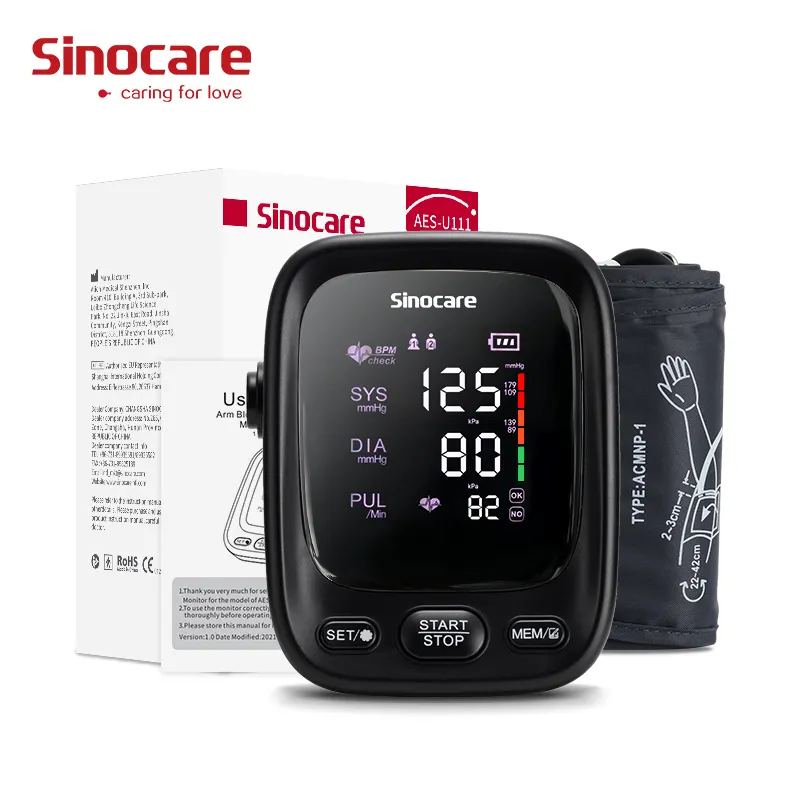 Sinocare Bp Machine Digital Blood Pressure Monitors Tensiometer Electric Portable Meter Sphygmomanometer Blood Pressure Machine