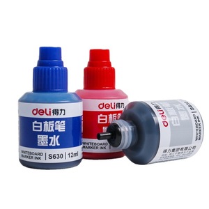 Deli S630 Refillable Whiteboard Marker 12ml Black Blue Red Ink Office School Use - Product Image 2