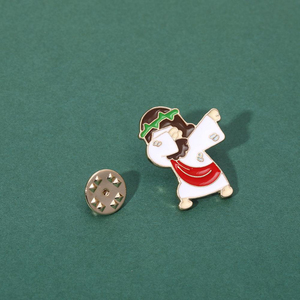 Swag Dancing Jesus Little Sheep esmalte Pins lindo feliz Animal broches mujeres hombres Jeans abrigo solapa Pin insignias joyería regalo nuevo - Product Image 2