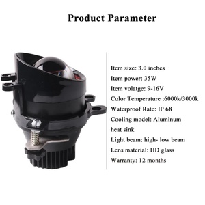 Sanvi Auto Light System 12V 35W 3 Inch <b>Led</b> Fog Lamps <b>Projector</b> Lens for Toyota Jeep Wrangler High Low Beam Fog Headlamp Bulbs - Product Image 2