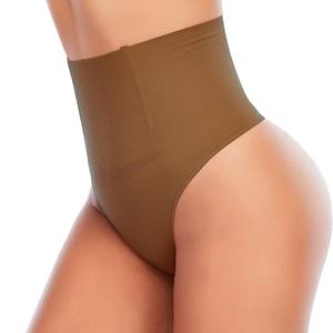 Culotte string sculptante taille haute sans couture pour <span class=keywords><strong>femme</strong></span>, effet ventre plat et rehaussement des hanches, grandes tailles, pour l'export. - Product Image 4
