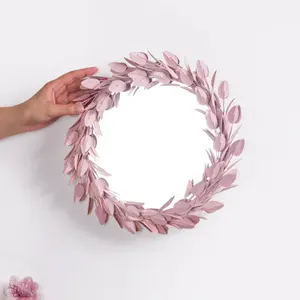 Wholesale Supply Modern & Antique Style <b>Compact</b> Metal Wall <b>Mirror</b> Customizable Shape for Decorative Makeup Station Living Room - Product Image 3