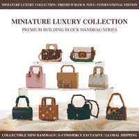 Mini Sac à Main de Luxe en Briques de Construction, Modèle de Sac à Main de Créateur à Collectionner, Jouet pour Enfants et Collectionneurs