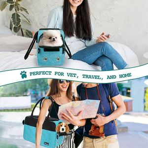 Easy Vet Visit Pet Carrier for Medium Cats and Small Dogs. Safe, Comfortable and Convenient. Airline Approved, <b>Top</b> <b>Loading</b> and C - Product Image 2