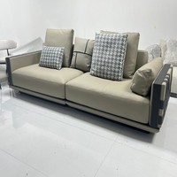 Colección de Decoración para el Hogar Boloni, Juego de Sofás de Cuero Convertibles de Alta Gama, Juego de Sofás Modulares de Diseño para Apartamento o Villa