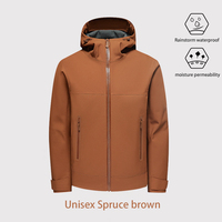 Chaqueta de software para hombre Chaqueta impermeable con capucha desmontable-A prueba de viento, equipo de aventura multicolor