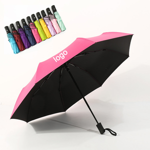 Paraguas Promocional Completamente Automático de Apertura y Cierre, Plegable en 3 Secciones, de Poliéster Pongee 190T, Regalos Empresariales, Resistente al Viento, con Impresión de Logotipo - Product Image 1