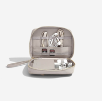 Sac de rangement de câbles, sac de rangement en cuir de luxe pour accessoires électroniques sac de rangement de données