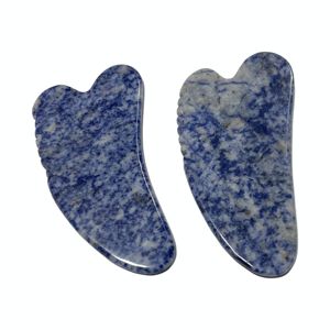Tabla de Gua Sha de Jaspe Azul y Jade Rosa, Herramienta de Masaje para Raspado - Product Image 3