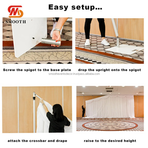 Toldo ajustable de altura resistente suave Chuppah Mandap soporte de aleación de aluminio de boda para decoración de eventos - Product Image 6