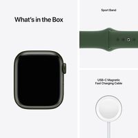 Para Watch Series 7 (GPS + Cellular 41mm) Pantalla AMOLED Cuadrada Verde con Correa Deportiva Clover Regular (Reacondicionado)