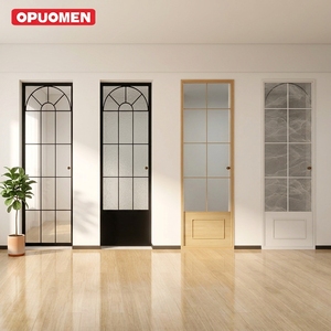Portes Françaises Modernes Finies à Prix Abordable, Résistantes aux Ouragans, Testées <span class=keywords><strong>Miami</strong></span> Dade, Porte en Verre à Battant en Aluminium - Product Image 1