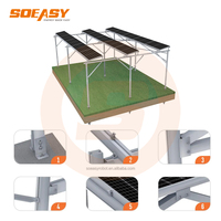 Structure de montage en aluminium pour panneaux solaires agricoles SOEASY, inclinaison de 45°, charge de neige 1,4 KN, charge de vent 60 m/s, garantie 10 ans