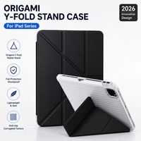 Étui pour iPad à texture ondulée en origami pour Air Pro 11 12.9, coussin d'air antichoc, coque pour iPad OEM ODM en gros