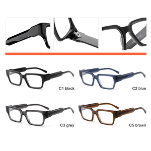 Envío listo Rectángulo Acetato Marcos de gafas ópticas Cara de diamante Impreso Fabricado Precio de fábrica Opciones al por mayor disponibles - Product Image 2