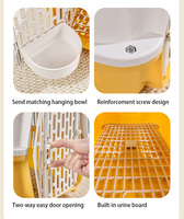 Nouvelle conception, boîte de transport pour animaux de compagnie couleur bonbon, cage aérienne portable pour chien, boîte de transport pour chat avec fermeture en métal et bouton, écologique