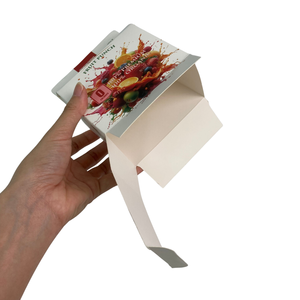 กล่องกระดาษรูปนมพิมพ์ลายงานศิลปะที่กำหนดเองกล่องกระดาษรูปดอกไม้ Cali บรรจุภัณฑ์ขนมเหนียวกินได้พร้อมกล่องซีเรียล3.5กรัม - Product Image 5