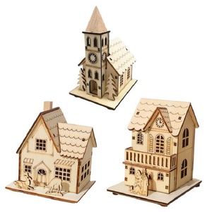 Bougeoir en bois créatif pour décoration de Noël avec Led pour <span class=keywords><strong>la</strong></span> fête - Product Image 6
