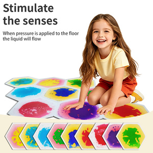 Piastrelle Esagonali in PVC per Pavimento Sensoriale, Tappetino Interattivo con Sabbia Fluida, Antiscivolo e Sicuro EN71, Giocattolo Educativo per <span class=keywords><strong>Bambini</strong></span> <span class=keywords><strong>2</strong></span>-4 <span class=keywords><strong>Anni</strong></span> - Product Image 4