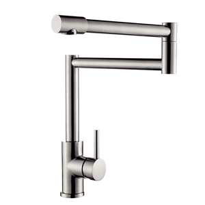 Robinet de <span class=keywords><strong>cuisine</strong></span> en acier inoxydable 304, mélangeur d'eau chaude et froide, robinet de lavabo de <span class=keywords><strong>cuisine</strong></span> pliable <span class=keywords><strong>brossé</strong></span> pour Hearth, mélangeur pliable - Product Image 2