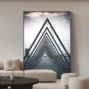 Quadro da Parete Moderno <span class=keywords><strong>di</strong></span> Lusso con Stampa Digitale 3D ad Acquerello in Stile Nordico con Cornice in Lega <span class=keywords><strong>di</strong></span> Alluminio - Product Image 1