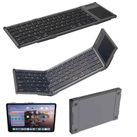 Nouveau clavier sans fil ultra fin pliable avec pavé tactile, portable pour les voyages et les affaires, compatible IOS/Android/ HL-B033