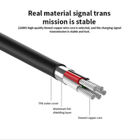 Câble de données USB2.0 vers Type-C haute vitesse pour Android Charge rapide 3A avec blindage de tresse de veste en PVC pour l'utilisation des écouteurs et de l'appareil photo