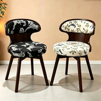 Chaise de salle à manger classique vintage en bois, chaise de designer haut de gamme luxueuse avec accoudoirs pour la maison, la salle à manger ou l'appartement