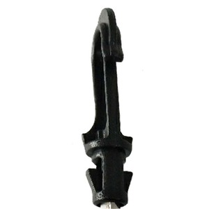 Mosquetón con abrazadera para cuerda de 4 mm, gancho de POM negro para navegación, duradero - Product Image 4