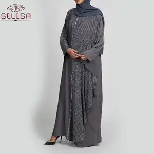 En güzel müslüman parti elbise İslam eşarp başörtüsü kadın Abaya Kimono