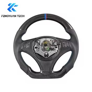 Volante de Fibra de Carbono con LED y Alcántara para <span class=keywords><strong>BMW</strong></span> E46 M3 Touring Interior Coupw 320i 325i 328i <span class=keywords><strong>330i</strong></span> Ci Xi <span class=keywords><strong>2002</strong></span> 2003 2004 2005 - Product Image 1