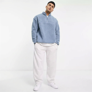Winter Fashion Custom Unisex Polar <b>Fleece</b> <b>Jacket</b> Heavyweight <b>Warm</b> Streetwear Sherpa Hoodie Men - Product Image 1