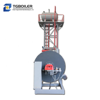 Chauffe-huile thermique industriel à gaz naturel et mazout, modèle d'origine chinois, 2000 kg/h, en acier inoxydable, sur châssis, avec PLC