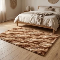 Kunstfell-Teppich Plüschiger Weicher Flauschiger Zebra-Muster Teppich für Wohnzimmer Schlafzimmer Warme Gemütliche Heimdekoration Bodenmatte Innenbereich