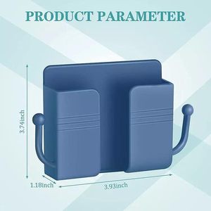 No Drilling Wall-mounted Phone Charging Bracket for Bathroom and <b>Kitchen</b>, Minimalist Phone Holder, Remote Control Storage Shelf - Product Image 3