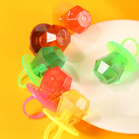 Wholesale Funny Diamond for Fruity Sugar Hard Candy Lollipop Bottle Packaging Delicious Sweets Candy Toy Ring