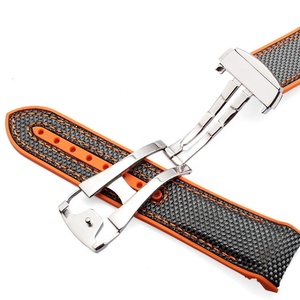 <span class=keywords><strong>Correa</strong></span> de <span class=keywords><strong>reloj</strong></span> de nailon y caucho de lona curva resistente al agua para Seamaster Speedmaster <span class=keywords><strong>20mm</strong></span> 22mm <span class=keywords><strong>correa</strong></span> de tela de acero de lujo - Product Image 4