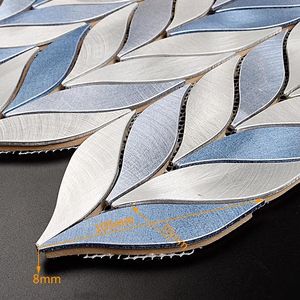 Color fresco <span class=keywords><strong>TV</strong></span> Bar Fondo Decoración de pared Material Hoja de plata Metal Aluminio Acero inoxidable Mosaico Azulejos Mosaico de metal - Product Image 2