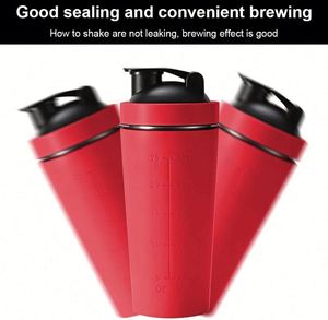 Nouvelle gourde en acier inoxydable avec échelle graduée, portable, pour sports de plein air, fitness, bouteille d'eau, tasse à milkshake protéiné avec logo personnalisé - Product Image 5