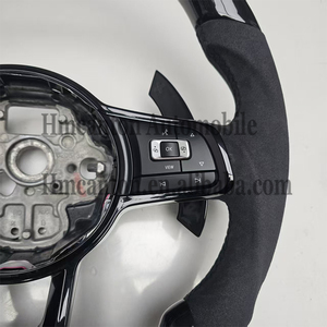 Nouveaux produits Volant en Alcantara noir piano pour Volkswagen Golf 7.5 gti Volant de voiture - Product Image 4