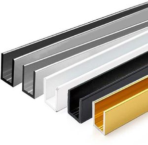 Canal en <span class=keywords><strong>u</strong></span> pour salle de douche, <span class=keywords><strong>profilé</strong></span> en aluminium extrudé en argent brossé, 19x14mm, 60x30 - Product Image 3