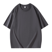 T-shirts pour hommes en coton 100% de haute qualité, coupe ample, épaules tombantes, logo personnalisé, tricoté, 260 g/m², style décontracté, taille plus